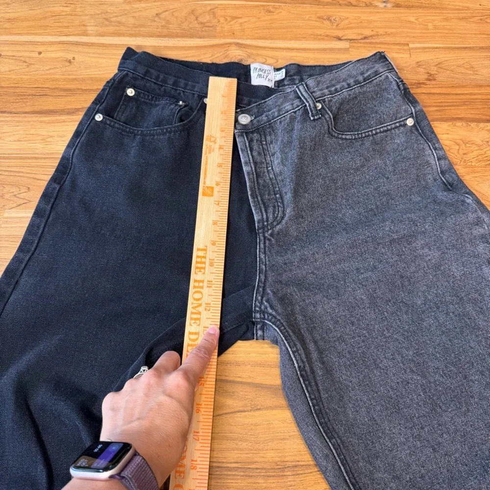 Princess Polly Two Tone Black Denim Jeans Women’s 8 100% Cotton - Picture 9 of 12